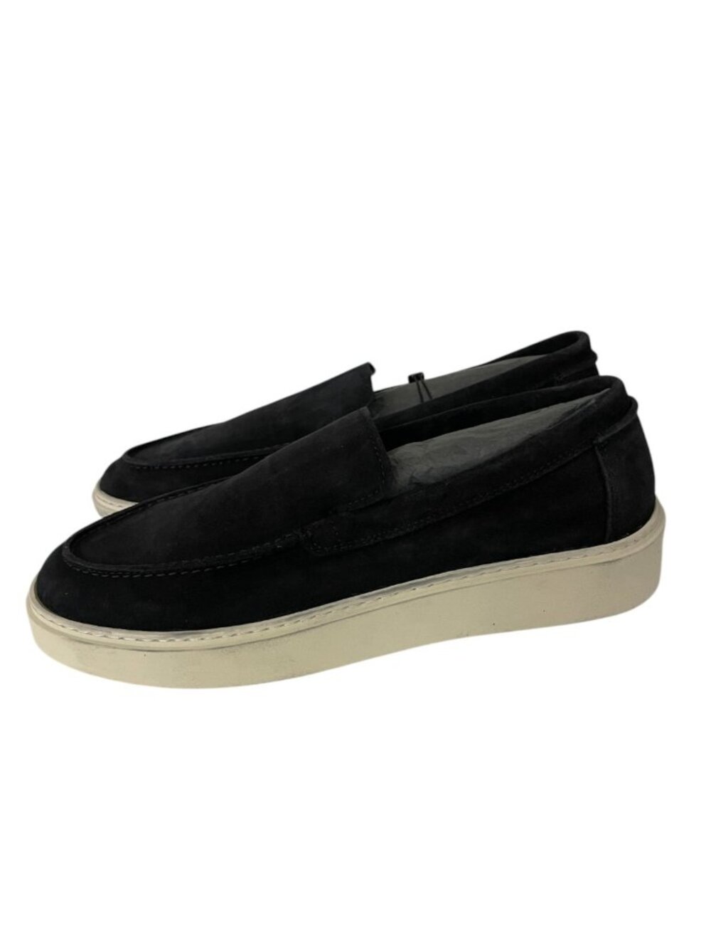 Massimo Dutti Mens Loafers EU 44 US 11 Navy Blue Split Leather 2456/450 NWOB